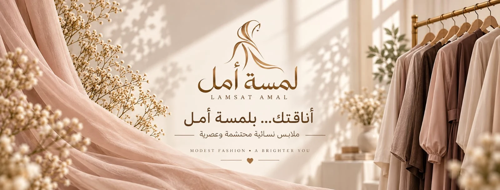 غلاف لمسة أمل — أناقتك بلمسة أمل، ملابس نسائية محتشمة وعصرية